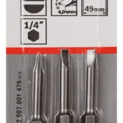 Bosch Schrauberbit Extra-Hart S 0,5 X 4,0 49 Mm 3er-Pack 2607001475