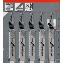 Bosch Stichsägeblatt T 101 BRF Clean For Hard Wood 10 X 5er-Pack 2608634235
