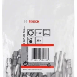 Bosch Schrauberbit Extra-Hart T10 49 Mm 25er-Pack 2607002509