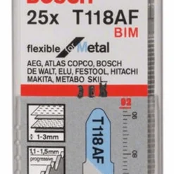 Bosch Stichsägeblatt T 118 AF Flexible For Metal 25er-Pack 2608634991
