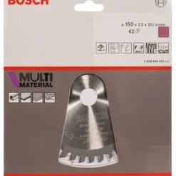 Bosch Kreissägeblatt Multi Material 150 X 20/16 X 2 Mm 42 2608640501