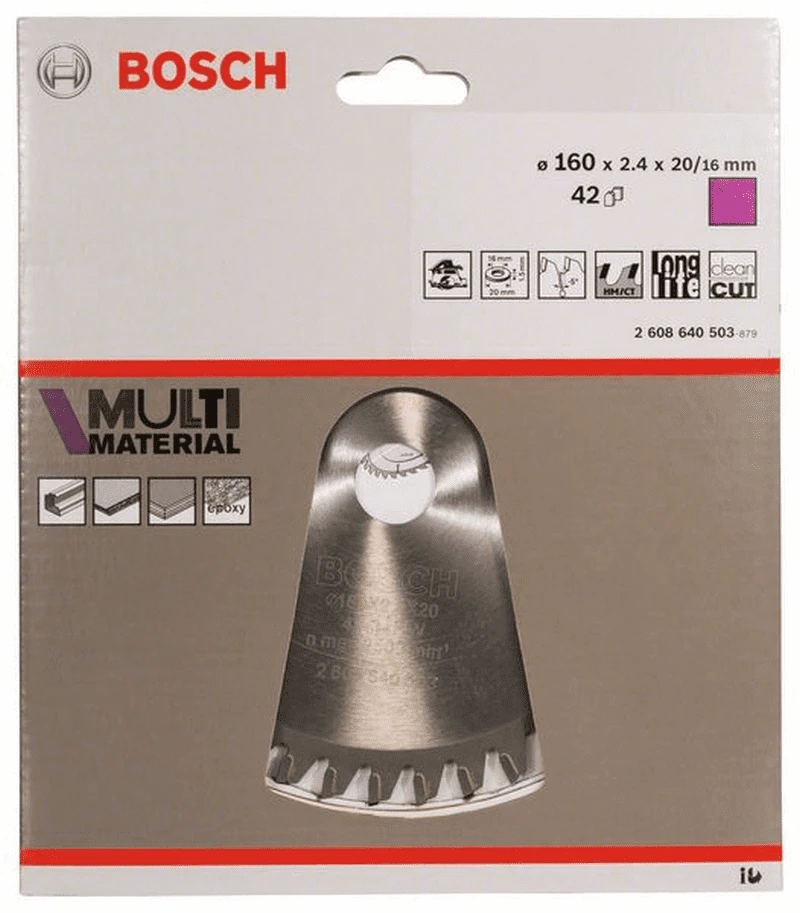 Bosch Kreissägeblatt Multi Material 160 X 20/16 X 2,4 Mm 42 2608640503 1 Bosch Kreissägeblatt Multi Material 160 X 20/16 X 2,4 Mm 42 2608640503