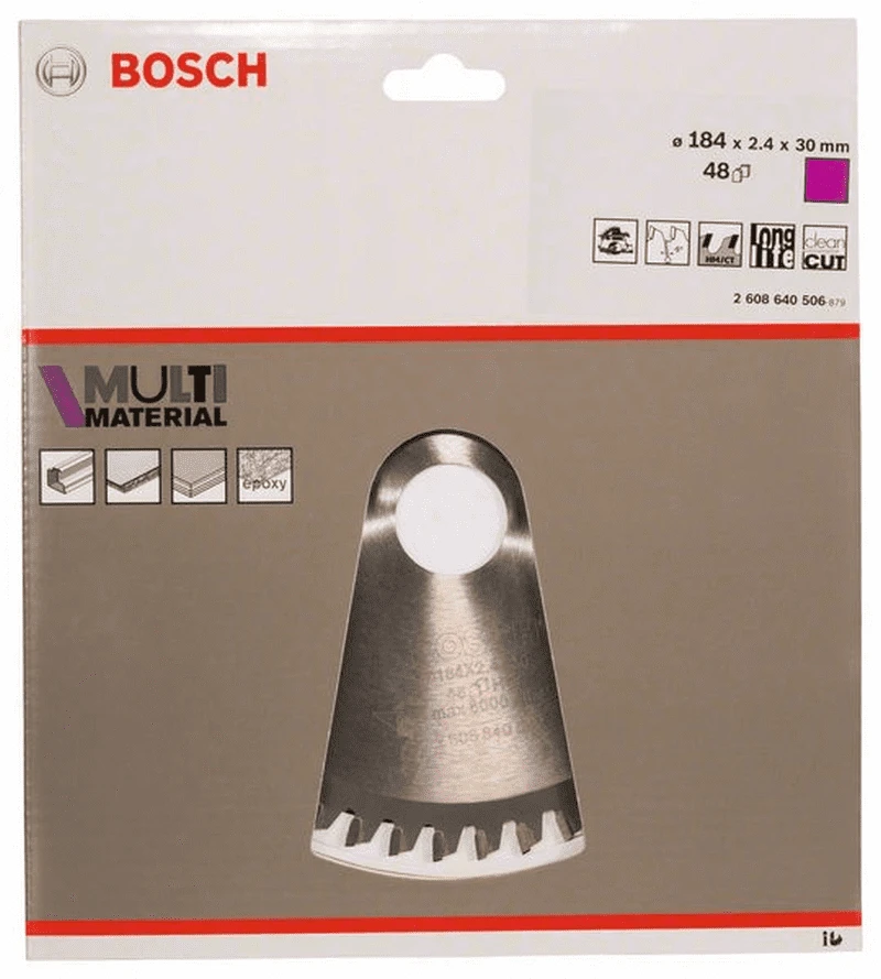 Bosch Kreissägeblatt Multi Material 184 X 30 X 2,4 Mm 48 2608640506 1 Bosch Kreissägeblatt Multi Material 184 X 30 X 2,4 Mm 48 2608640506