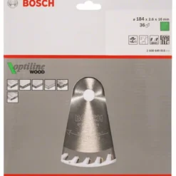 Bosch Kreissägeblatt Optiline Wood Für Handkreissägen 184 X 16 X 2,6 Mm 36 2608640818