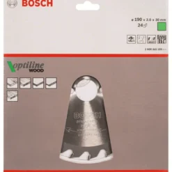 Bosch Kreissägeblatt Optiline Wood Für Handkreissägen 190 X 30 X 2,0 Mm 24 2608641185