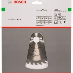 Bosch Kreissägeblatt Optiline Wood Für Handkreissägen 165 X 20/16 X 1,7 Mm 36 2608642602