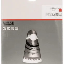 Bosch Kreissägeblatt Multi Material 200 X 30 X 2,4 Mm 54 2608640510