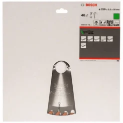 Bosch Kreissägeblatt Optiline Wood Für Handkreissägen 250 X 30 X 3,2 Mm 40 2608640728