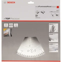 Bosch Kreissägeblatt Top Precision Best For Laminated Panel Abrasive 250x30x3,2 Mm 80 2608642109