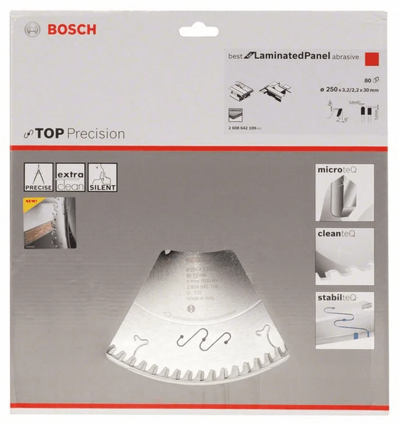 Bosch Kreissägeblatt Top Precision Best For Laminated Panel Abrasive 250x30x3,2 Mm 80 2608642109 1 Bosch Kreissägeblatt Top Precision Best For Laminated Panel Abrasive 250x30x3,2 Mm 80 2608642109