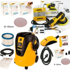 MIRKA DEROS 125/150mm 5mm + Sauger 1025 L PC + RoundyKit - KIT1625WOMDE-K